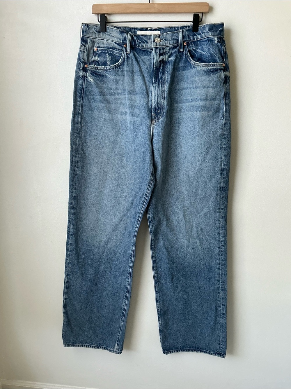 NWT MOTHER SUPERIOR Jeans High Waisted Tunnel Vision Sneak Blue Size 33 - Picture 3 of 15